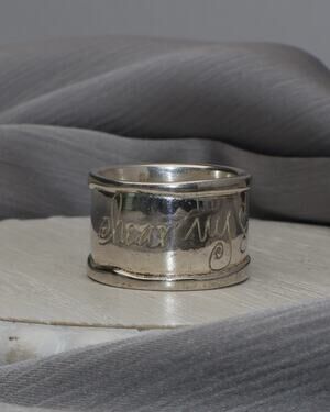 Shawn Killinger Sterling “ Hear My Soul Speak “ Band Ring 19.4G/Sz 9.5 N1476